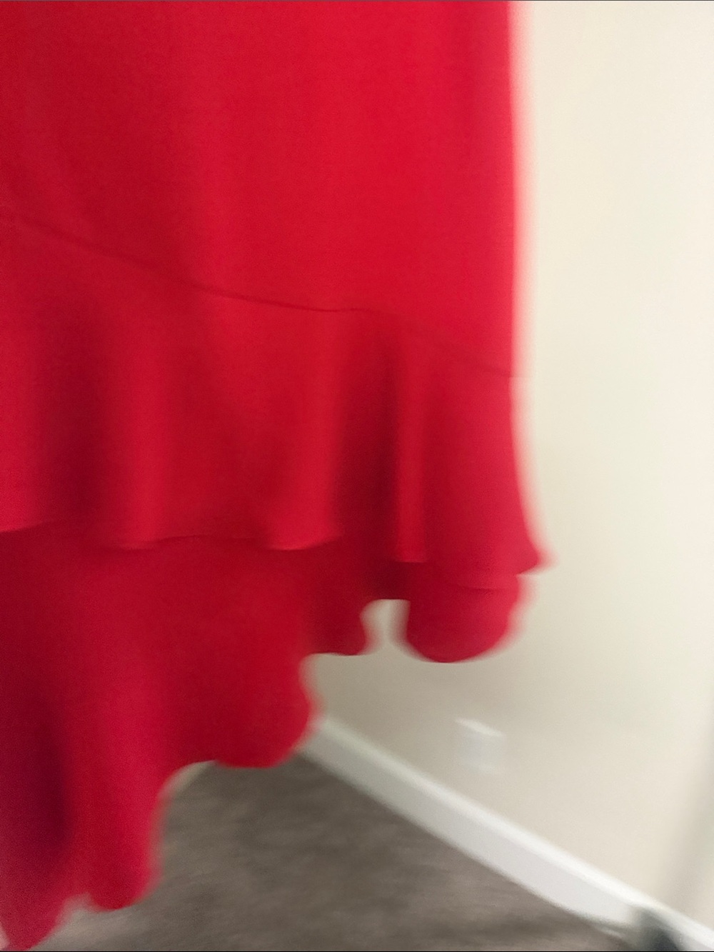Target Red Asymmetrical Ruffle Skirt - Picture 3 of 7